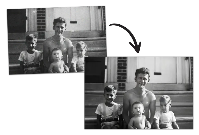 photo restoration example